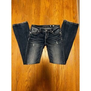 y2k 2000s Miss Me signature bootcut bedazzled embroidered festival western jeans